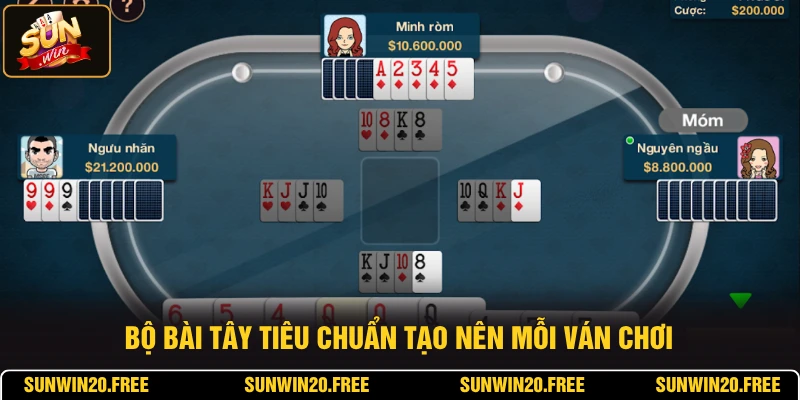 Bộ bài Tây tiêu chuẩn tạo nên mỗi ván chơi