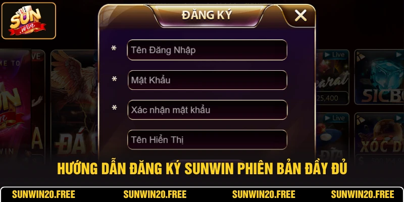 Hướng dẫn đăng ký SUNWIN phiên bản đầy đủ