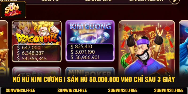 Nổ Hũ Kim Cương | Săn Hũ 50.000.000 VNĐ Chỉ Sau 3 Giây