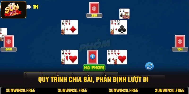Quy trình chia bài, phân định lượt đi diễn ra hoàn toàn tự động