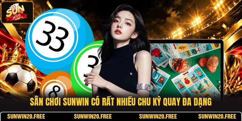 Sân chơi SUNWIN có rất nhiều chu kỳ quay đa dạng